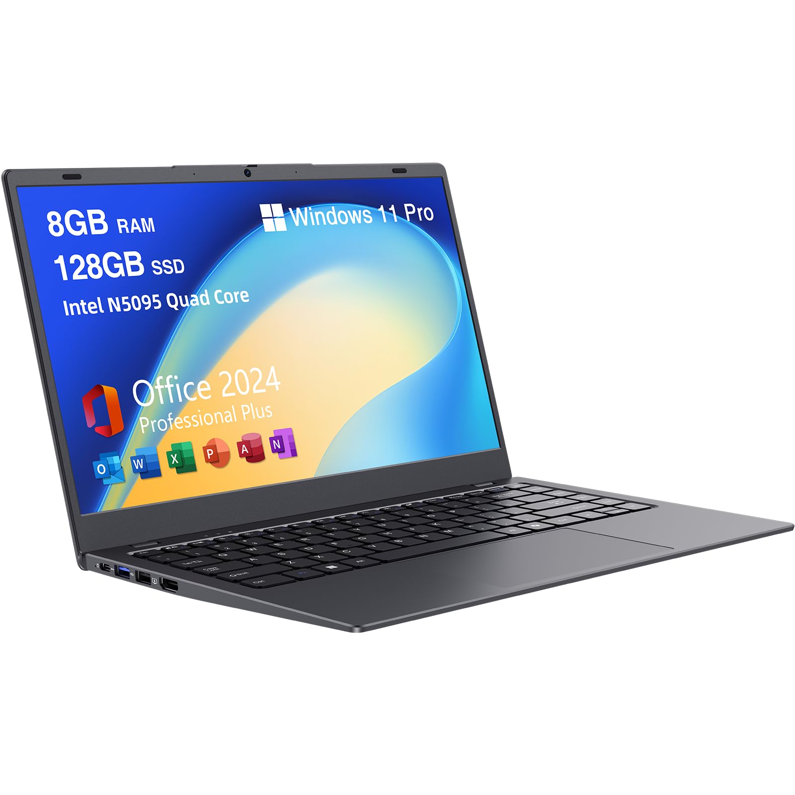 Laptop Computer, 8GB DDR4 RAM 128GB SSD, 14 Inch HD Display, Windows 11 Laptops Computers, 2.4G/5G WiFi and Bluetooth 4.2