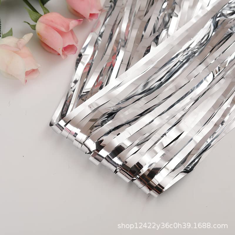 Tenda In Orpello Metallizzato Blu - 1x2 Metri - Sfondo Scintillante Per Feste, Matrimoni E Compleanni