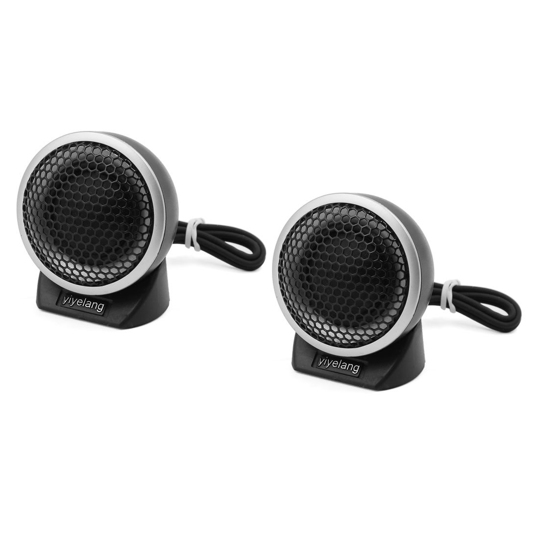 Qtqgoitem 2 Pcs 150W Black Silver Tone Car Audio System Dome Tweeter 4 Ohm 92dB (model: c0c a64 d74 1c9 d2b)