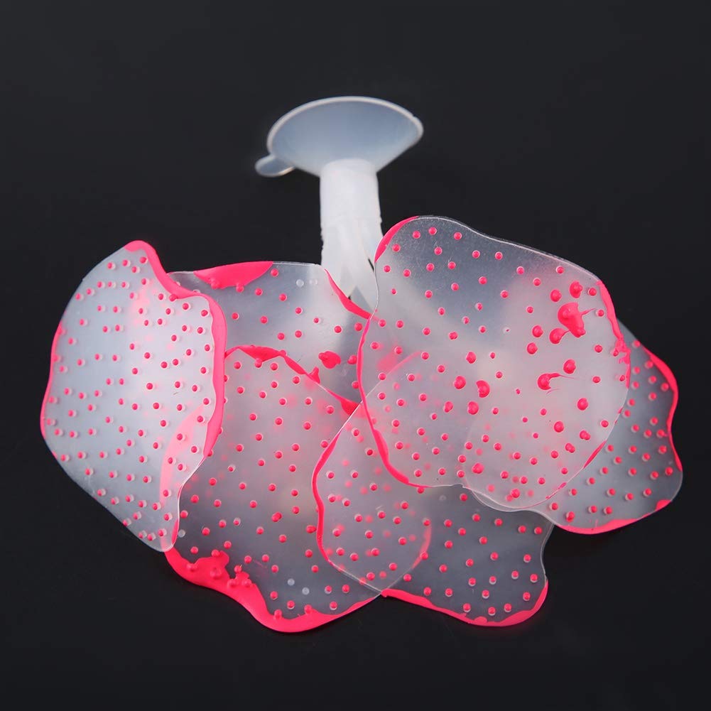 Pssopp Artificiel Rouge, Decoration d'Aquarium, Effet Brillant, 8cm x 4.5cm, 1 Unite, Melange de Varietes, Naturel, Decoration d'Aquarium Artificielle