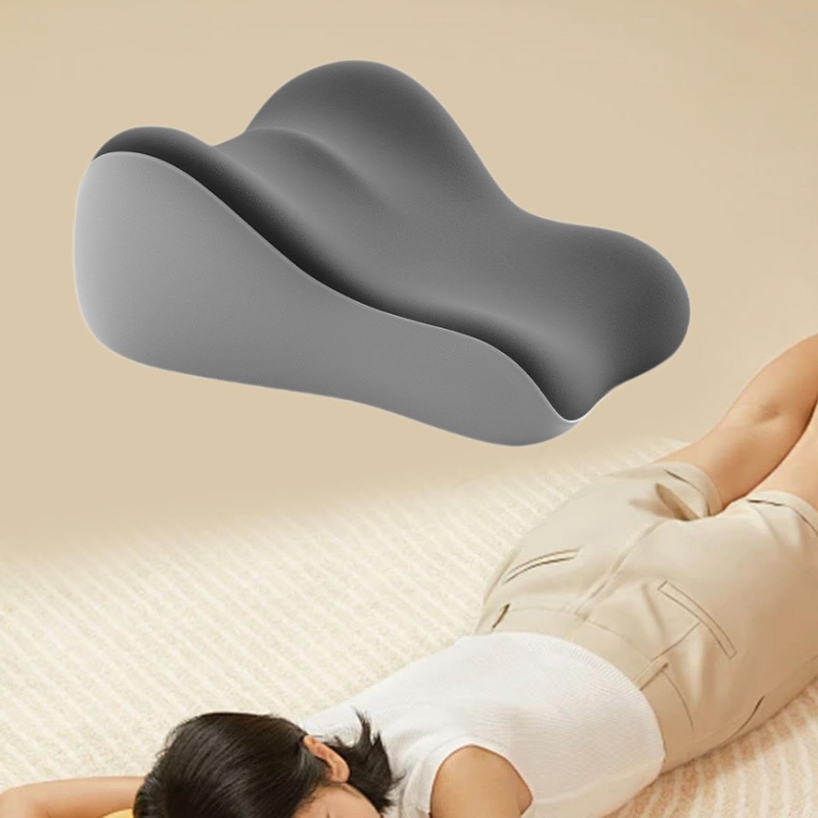 Almohada Ergonómica de Lectura para Cama, Diseñada para La Comodidad de Las Piernas, Gris, Individual