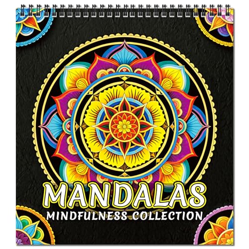 FUN LAVIE Libro Da Colorare Per Adulti - 32 Mandala Da Colorare, Rilegato A Spirale, Album Da Colorare Antistress Per Relax E Benessere（2）