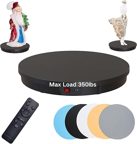 Miniatura 35 de JAYEGT Soporte de exhibición giratorio motorizado, carga de 350 libras, tocadiscos giratorios eléctricos de 360 grados para exhibición de productos