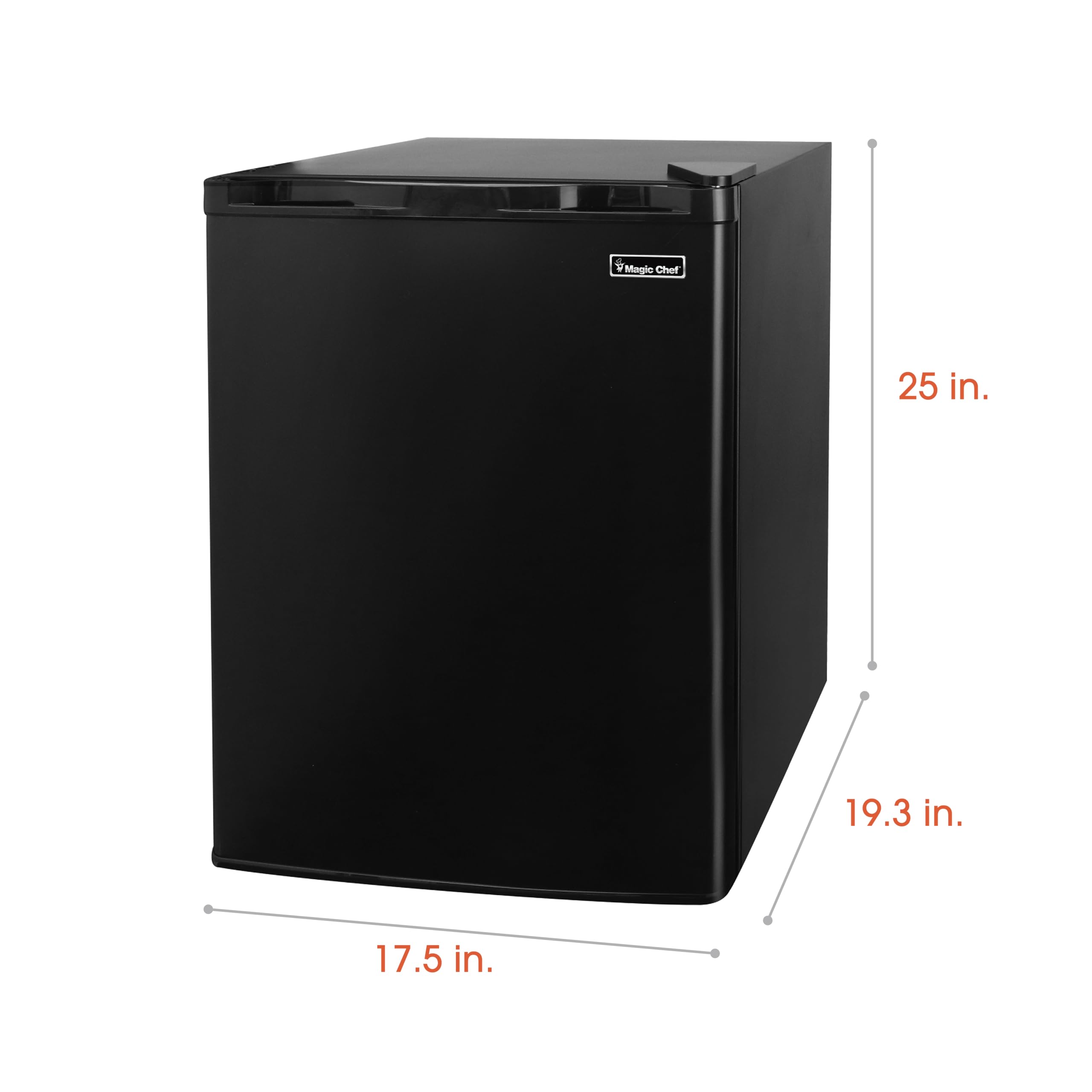 Magic Chef 4.4-cu. ft. Mini Fridge in Stainless Look, Small Compact Refrigerator with Freezer Compartment for Bedroom, Apartment, Dorm Room, Office on Fridge.com