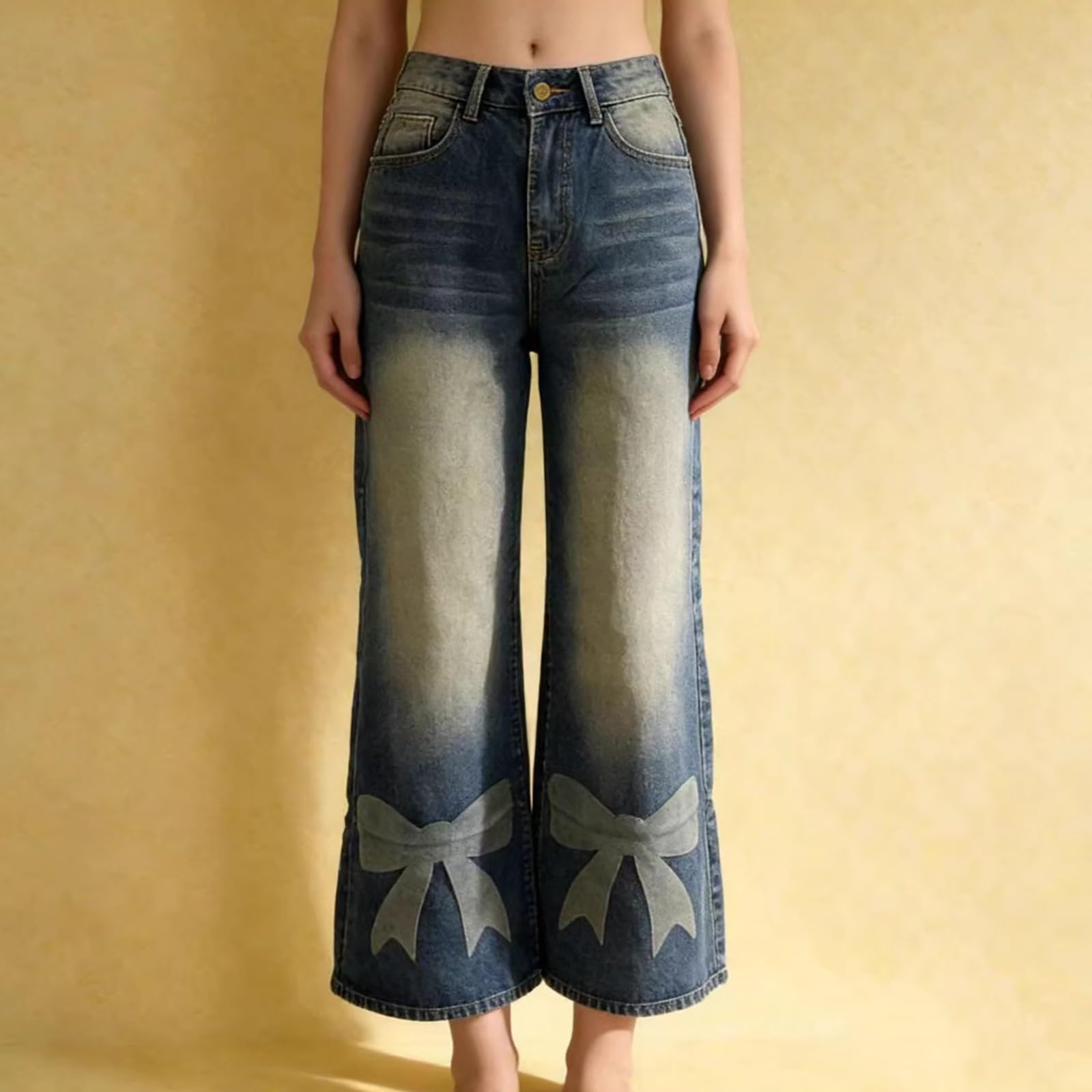 Jeans Donna Leggeri Elasticizzati Jeans Vita Alta Gamba Larga Larghi Pantaloni Denim Baggy Casual Leggeri Moda Pantaloni Elasticizzati Curvy con Tasche Palazzo Streetwear Eleganti Comodi Hiphop