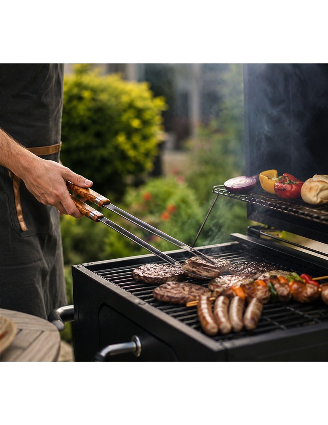 JARDIN202 - Juego Utensilios Barbacoa, Accesorios Parrilla Acero Inoxidable, Set Grill, Kit de Herramientas BBQ con Bolsa de Transporte | (38 Piezas)