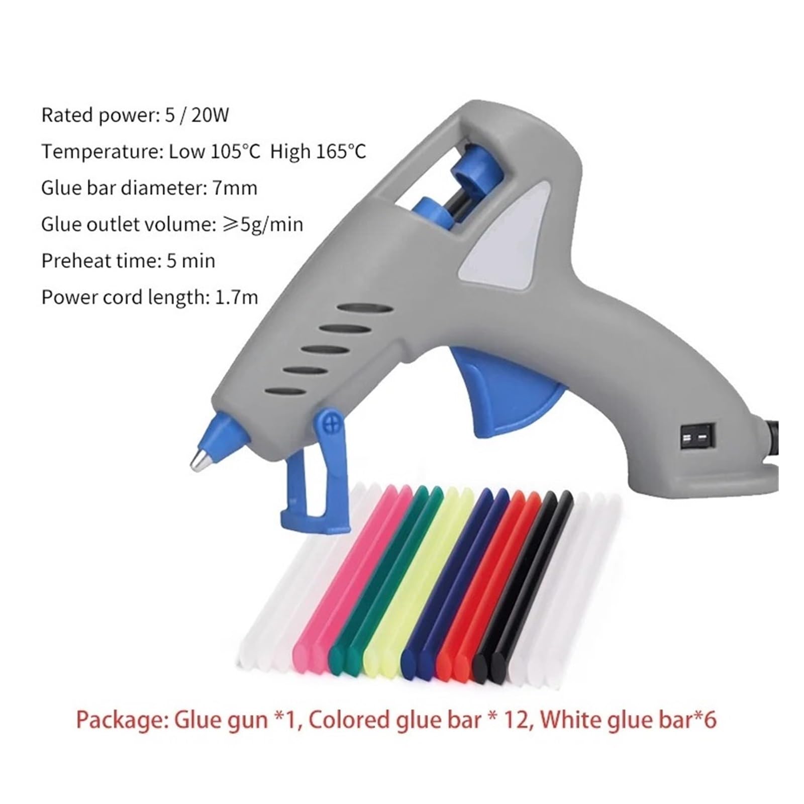Profesjonalny Pistolet Do Klejenia Na Gorąco DIY Zestaw Narzędzi Naprawy 7mm Kleje W Sztyfcie Klej Topliwy Szybki Szybkie Nagrzewanie