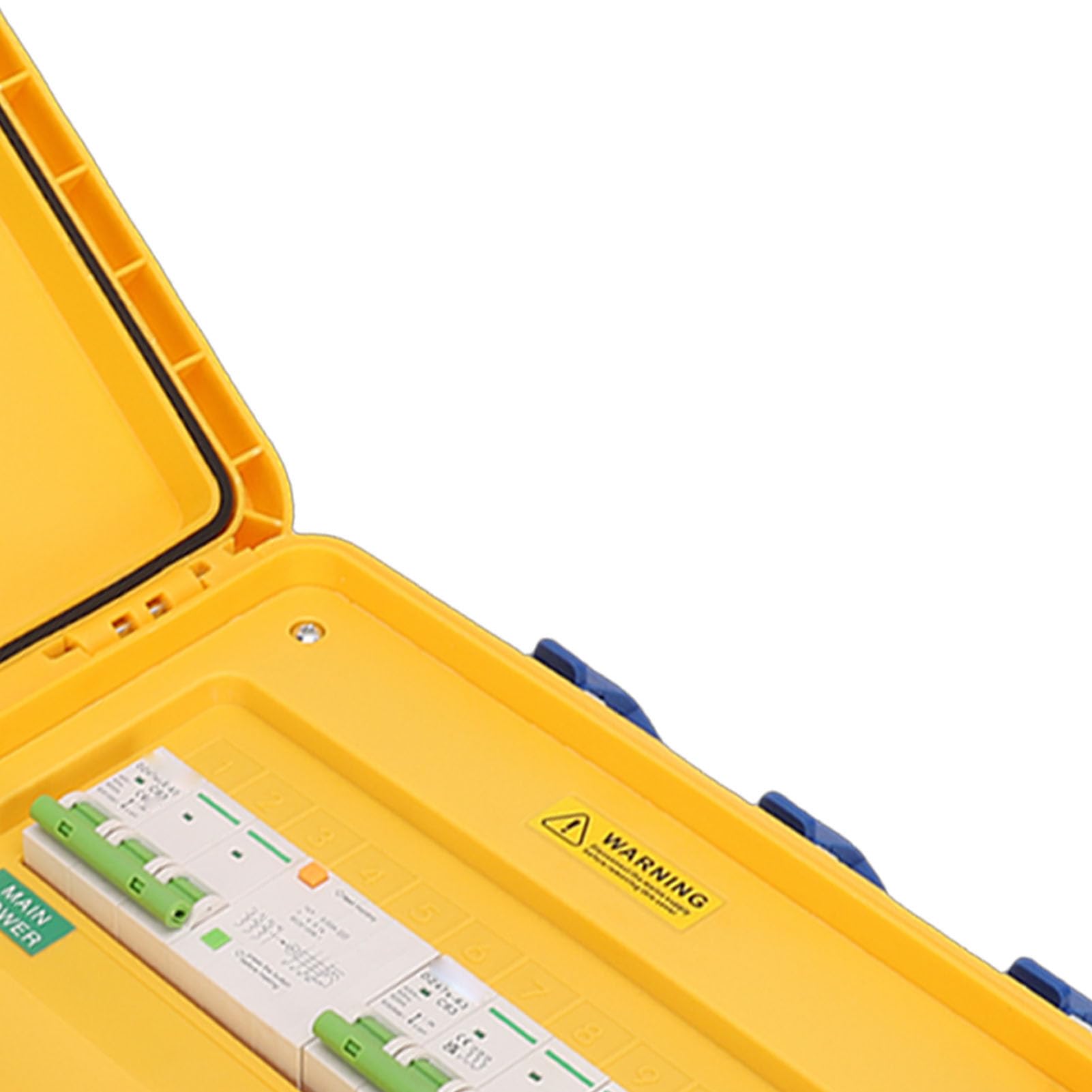 Generic Scatola di Distribuzione Elettrica Portatile con 3 Prese CEE 3P 3 CEE 4P Femmina per Cantiere Industriale Giardino, ABS, PC