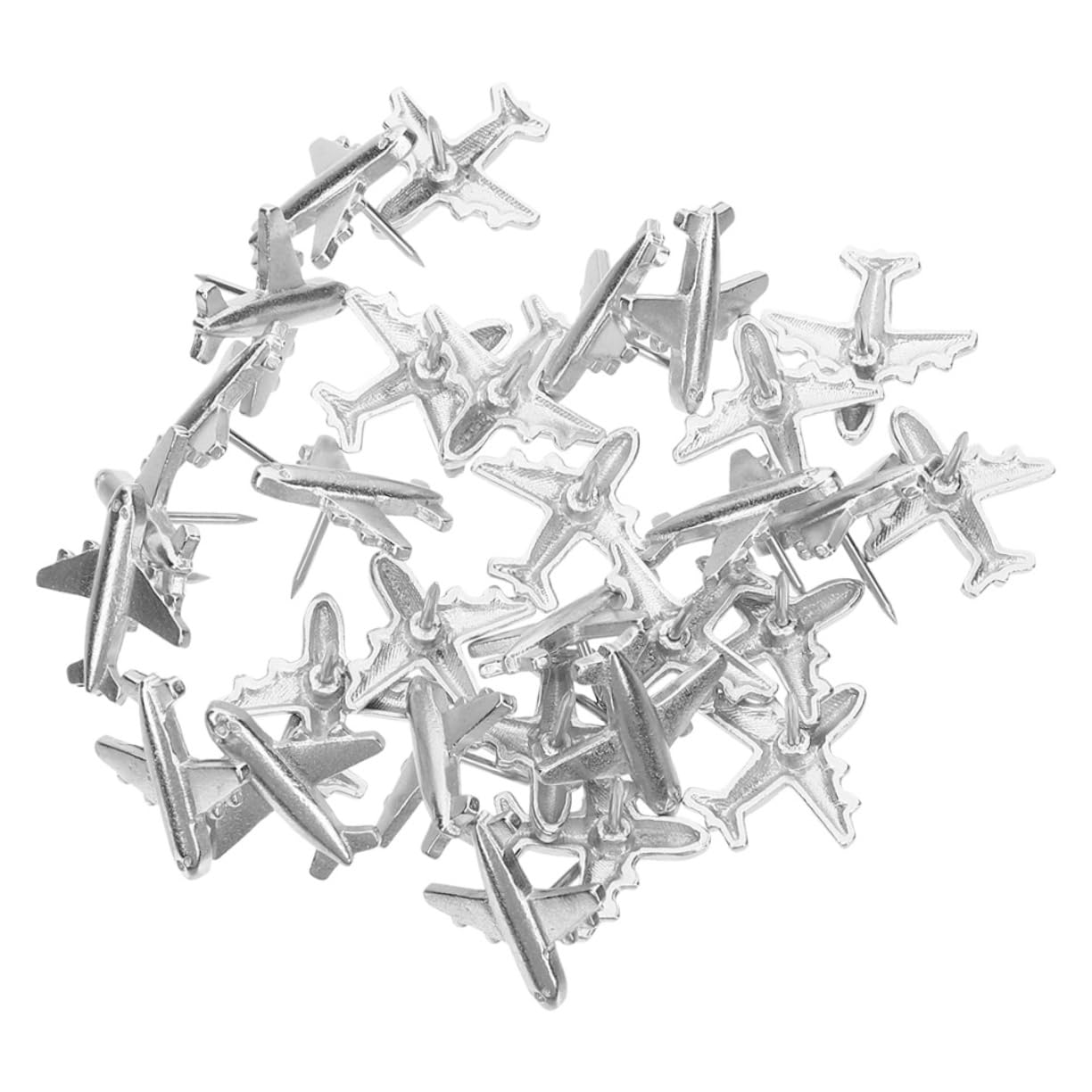 5 Sätze Metall Push Pin Flugzeugform Pinnwand Stecknadeln Kreative Büro Und Wohnaccessoires Für Karten Fotos Und Ankündigungen Einfach Zu Lagern Und Sicher Anwendung 30 Stück * 5