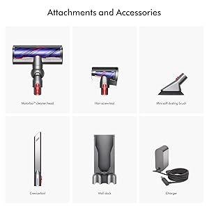 Dyson V8 Plus Cordless Vacuum, Cleans Hard Floors and Carpets, Detangles, Converts to Handheld, 115AW, 2 Power Modes, Up to 40 Minutes