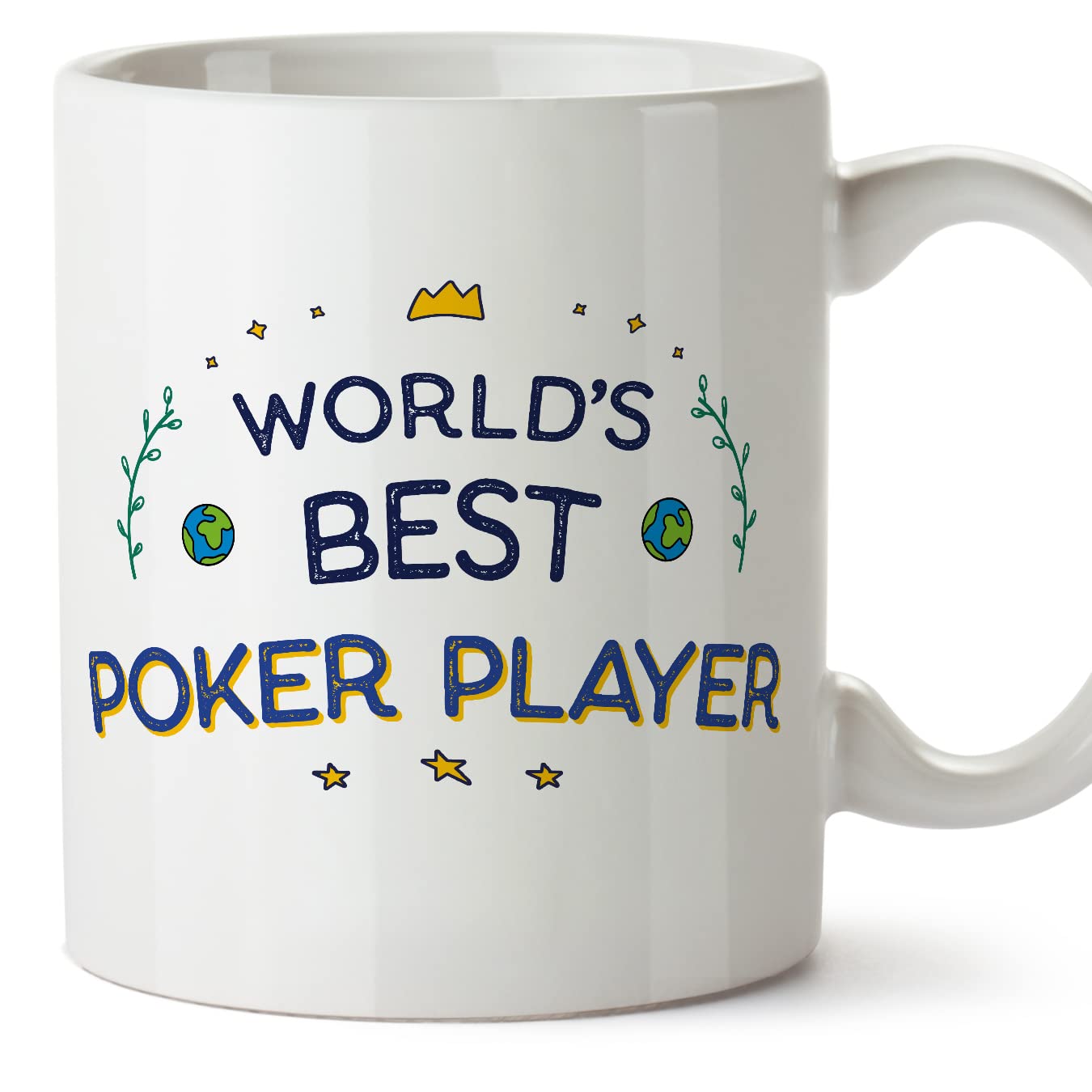 MUGFFINS Poker Player Mug - in English - World's Best - Funny Gift for Colleagues - Ceramic 11oz Mug — image 1