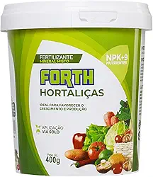 Adubo Forth Hortaliças, Adubo para Horta, NPK (Nitrogênio, Fósforo, Potássio), Micronutrientes, Nutrição Balanceada, Balde, 400g