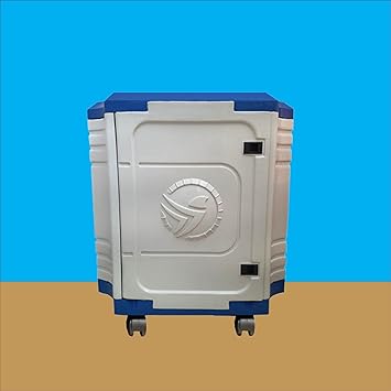 POWEREST Inverter Trolley for Tall Tubular Battery, Inverter, ups for Home and Office (5 Wheels Support) BlueWhite