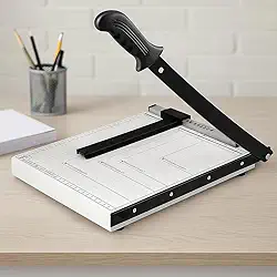 Guilhotina de Papel com Protetor de Segurança e Bloqueio de Lâmina Aparador de Papel Guilhotina para Serviços Gráficos Capacidade para 12 Folhas Cartolina/Papelão/Folha de Laminação Cortador de papel