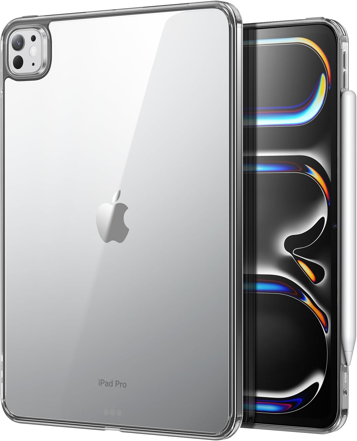 ESR for iPad Pro 13 inch Case M5/M4 (2025/2024), Thin and Lightweight, Shock and Drop Protection, Yellowing Resistant, Hard Back, Supports Pencil Pro and Pencil (USB-C), Classic Series, Clear Black