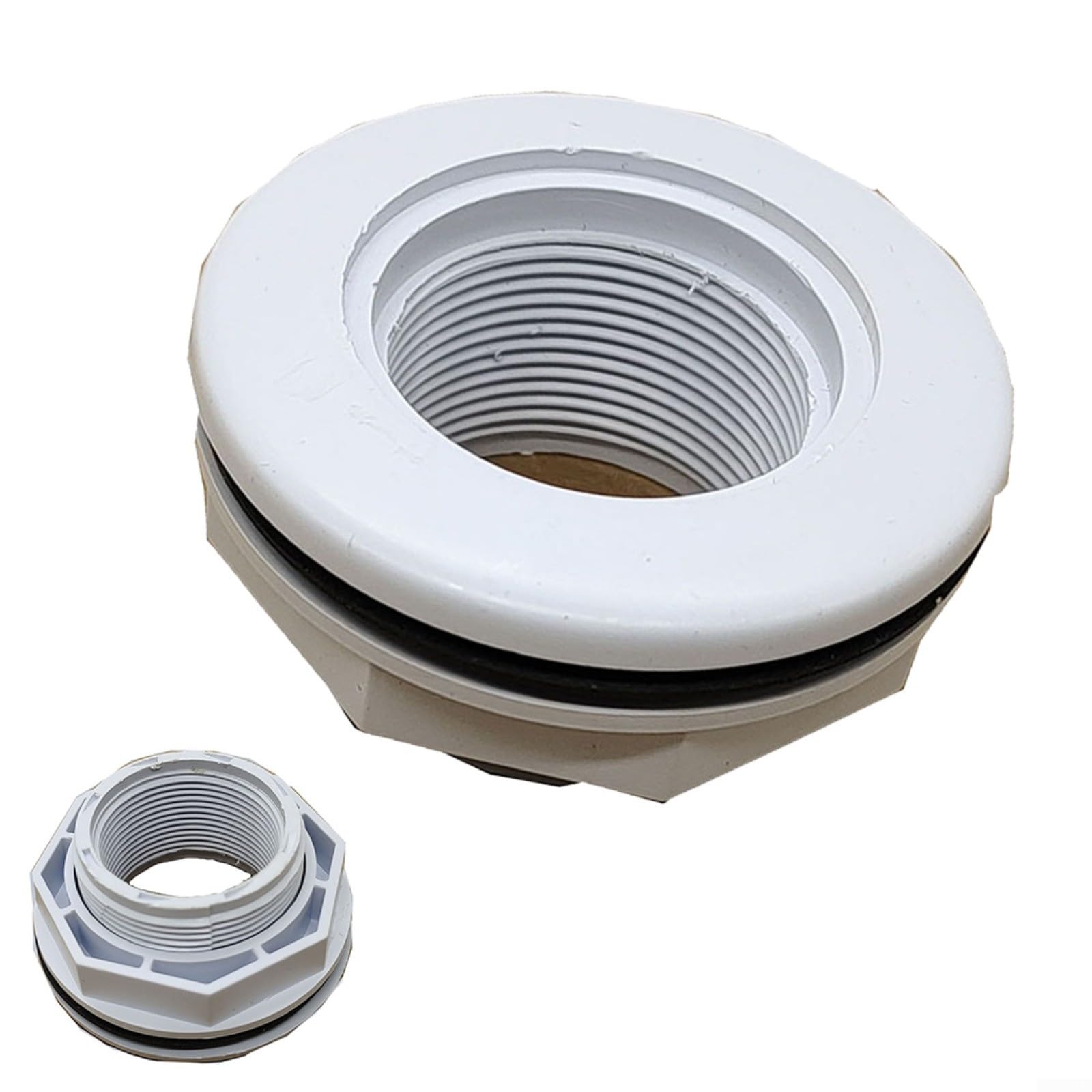 per Hayward SP1023 - Raccordo di ritorno per ingresso piscina fuori per terra da 3,8 cm, con ghiere di bloccaggio, ricambio per piscina per Hayward SP1023 (confezione da 2