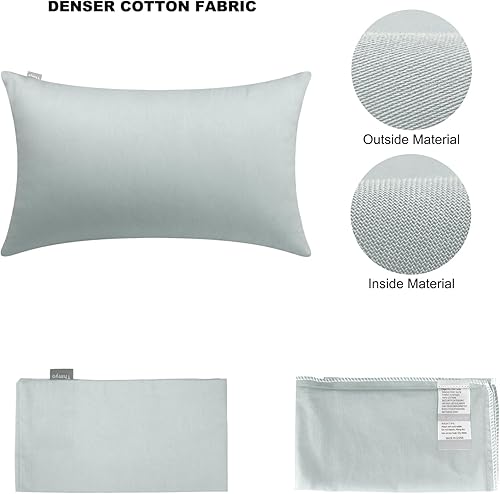 Vista 124 de Thmyo Paquete de 2 fundas de almohada cuadradas decorativas de algodón, fundas de almohada de sublimación en blanco, fundas de cojín blancas