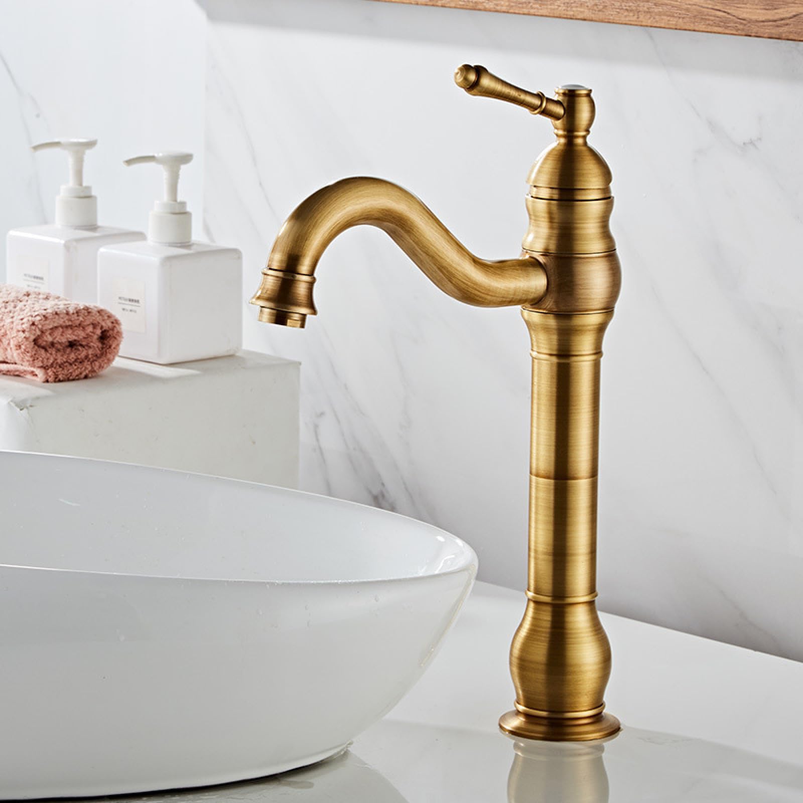 Bathroom All-Copper Hot and Cold Basin Faucet