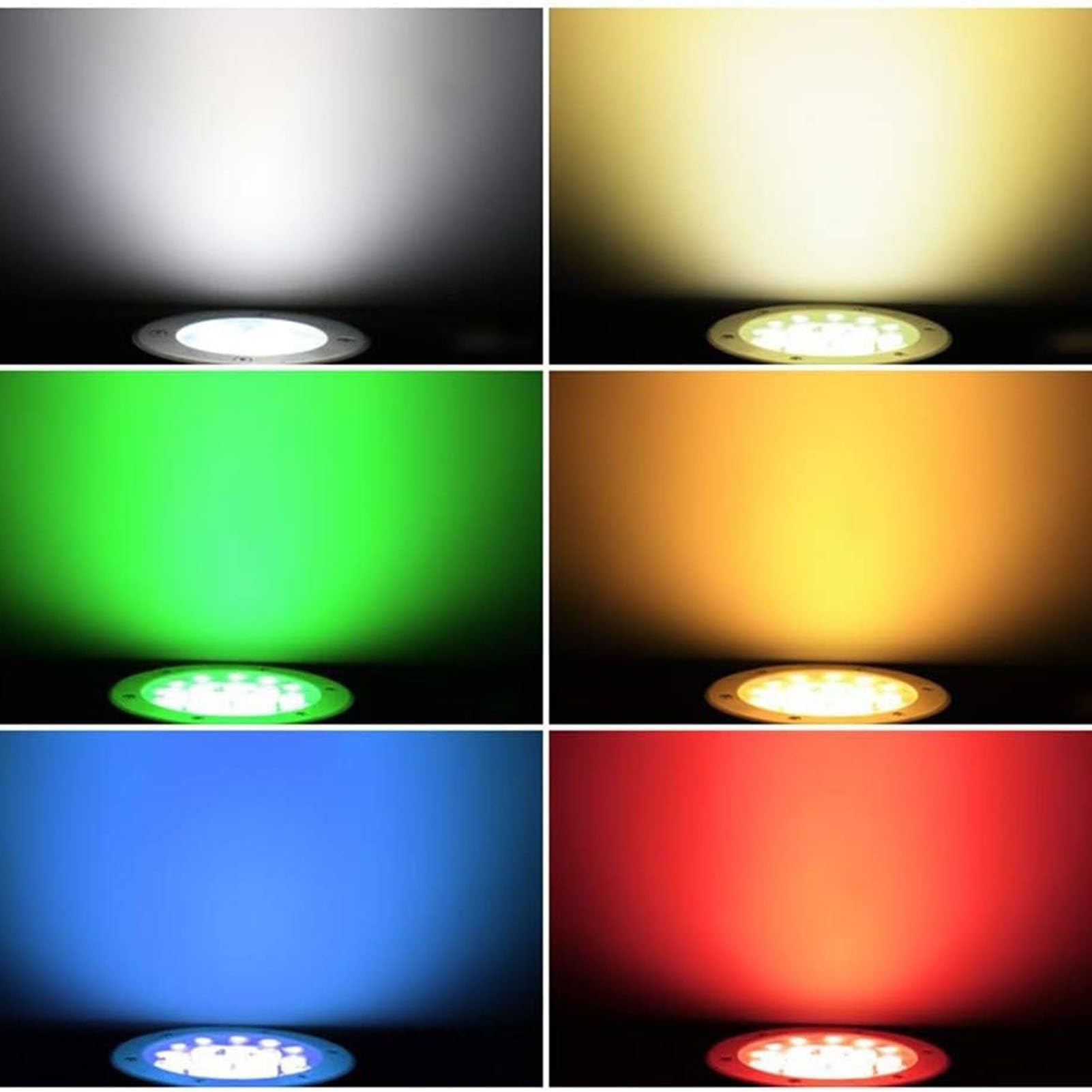 Ultracienka lampa podziemna LED 1 W – zewnętrzna lampa ogrodowa LED, wodoodporna IP67, reflektor LED ze stali nierdzewnej 304, wpuszczane oświetlenie basenowe LED, do ośw,Yellow-85~265V