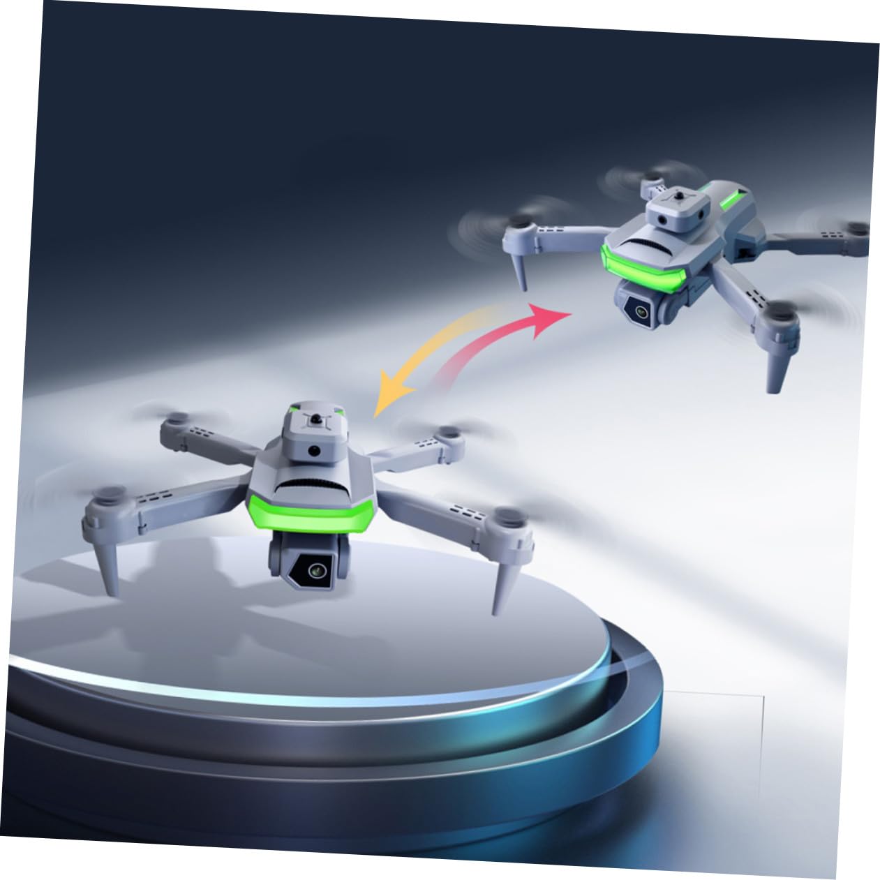 KOMBIUDA 1zestaw Drona z Wysoką Rozdzielczością Quadcopter Dla Nastolatków z Podwójnym Obiektywem Idealny Do Fotografii Świeżym Powietrzu Dron Minutowym Czasem Lotu