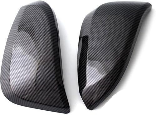 Molduras interiores del coche de fibra de carbono cromo espejo lateral cubierta partes negro espejo ajuste para Toyota Fortuner hilux sw4 revo rocco