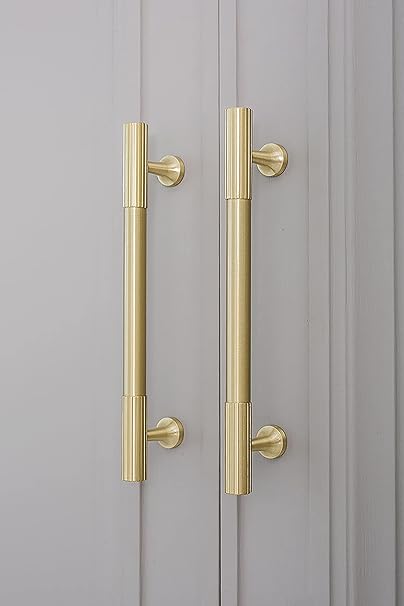 MANTARA B-0051-160 Brass Handle Drawer Cupboard Wardrobe Door Pure Brass Handle and Knob Simple Light Modern Handle(Pack of 3)