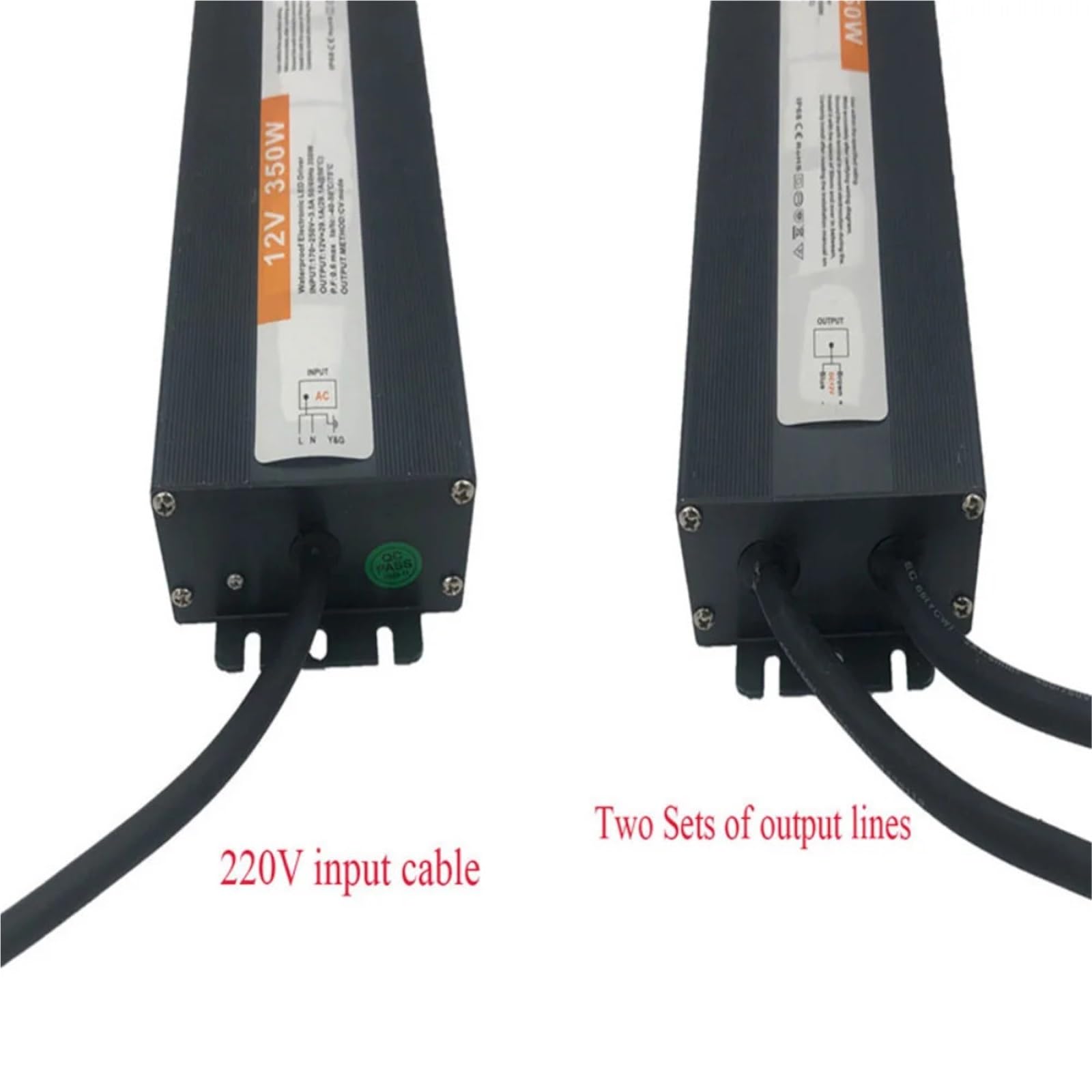 Alimentatore DC 12V 24V 50W AC 220V IP67 Driver LED impermeabile 1A 3A 5A 10A 25A(24V 4.2A 100W)