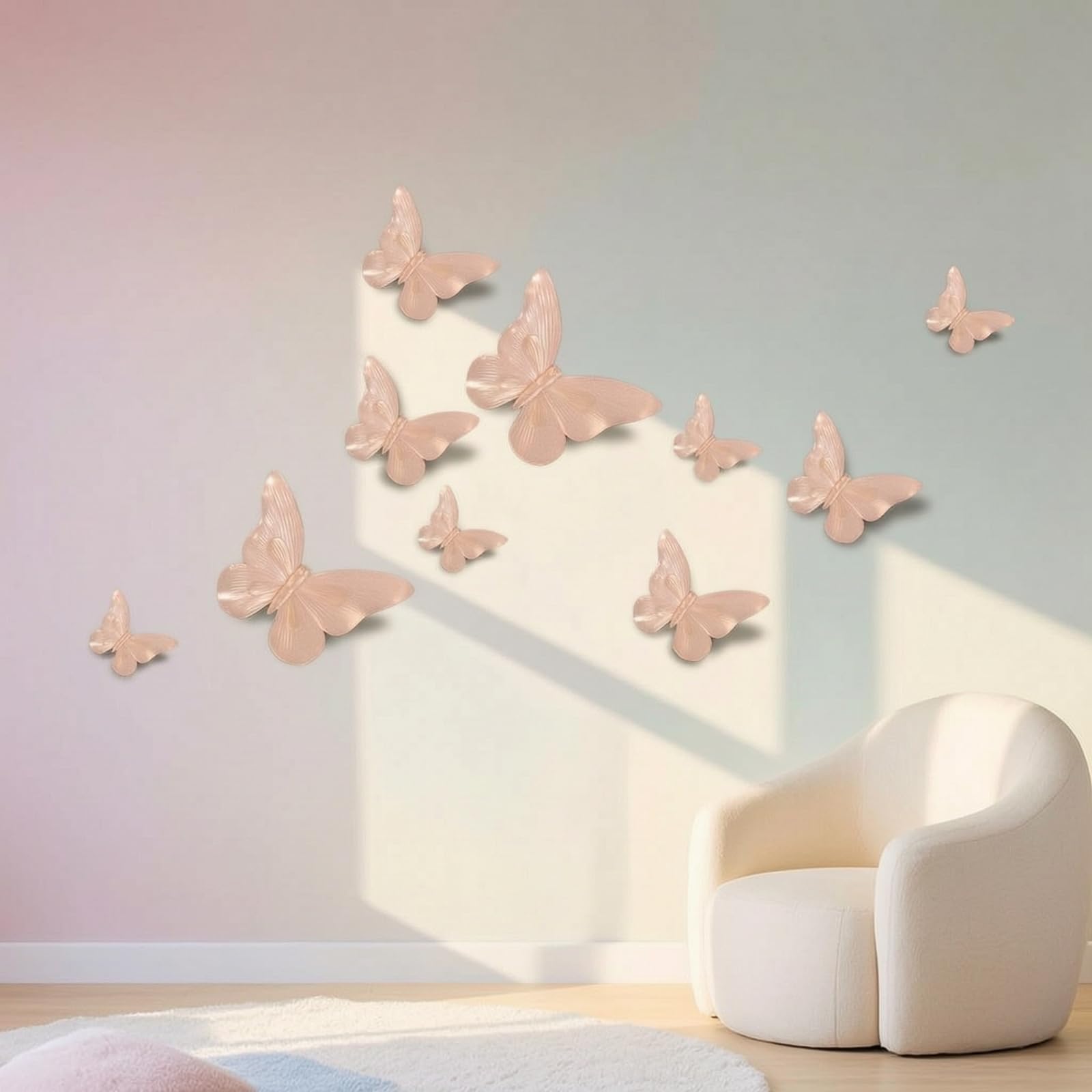 rockible Decorazioni da Parete a Tridimensionali alle Decorative Moderno Decorazione per Soggiorno, Butterfly Perch Se F