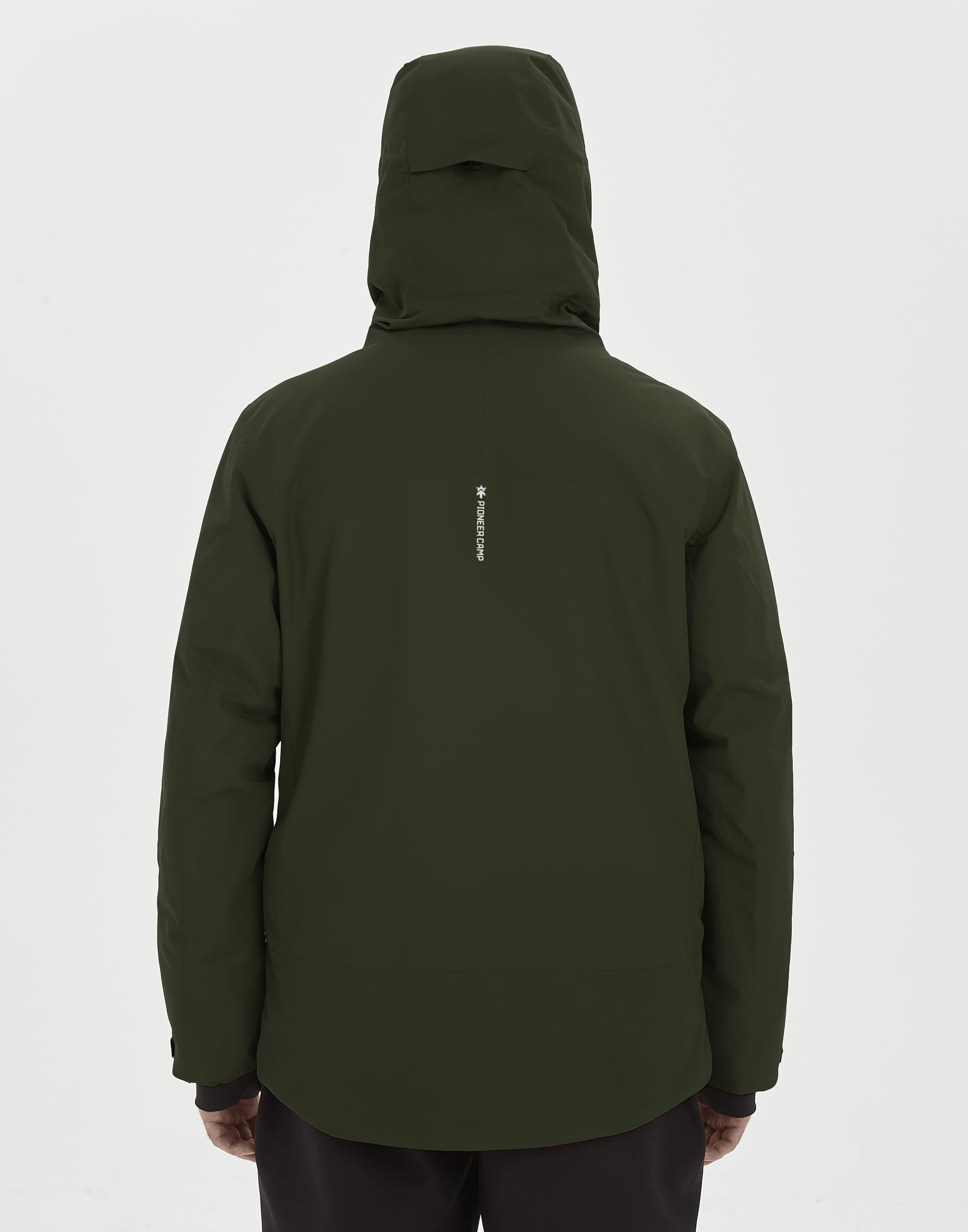 Pioneer Camp Herren Wasserdicht Skijacke Winddicht Snowboardjacke Warm Outdoor Winterjacke mit Kapuze Armeegrün XL