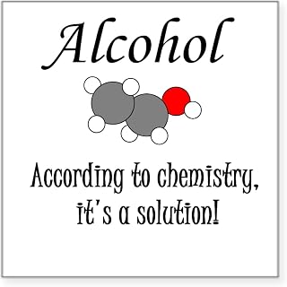 CafePress Alcohol is A Solution Sticker Square Bumper Sticker Car Decal