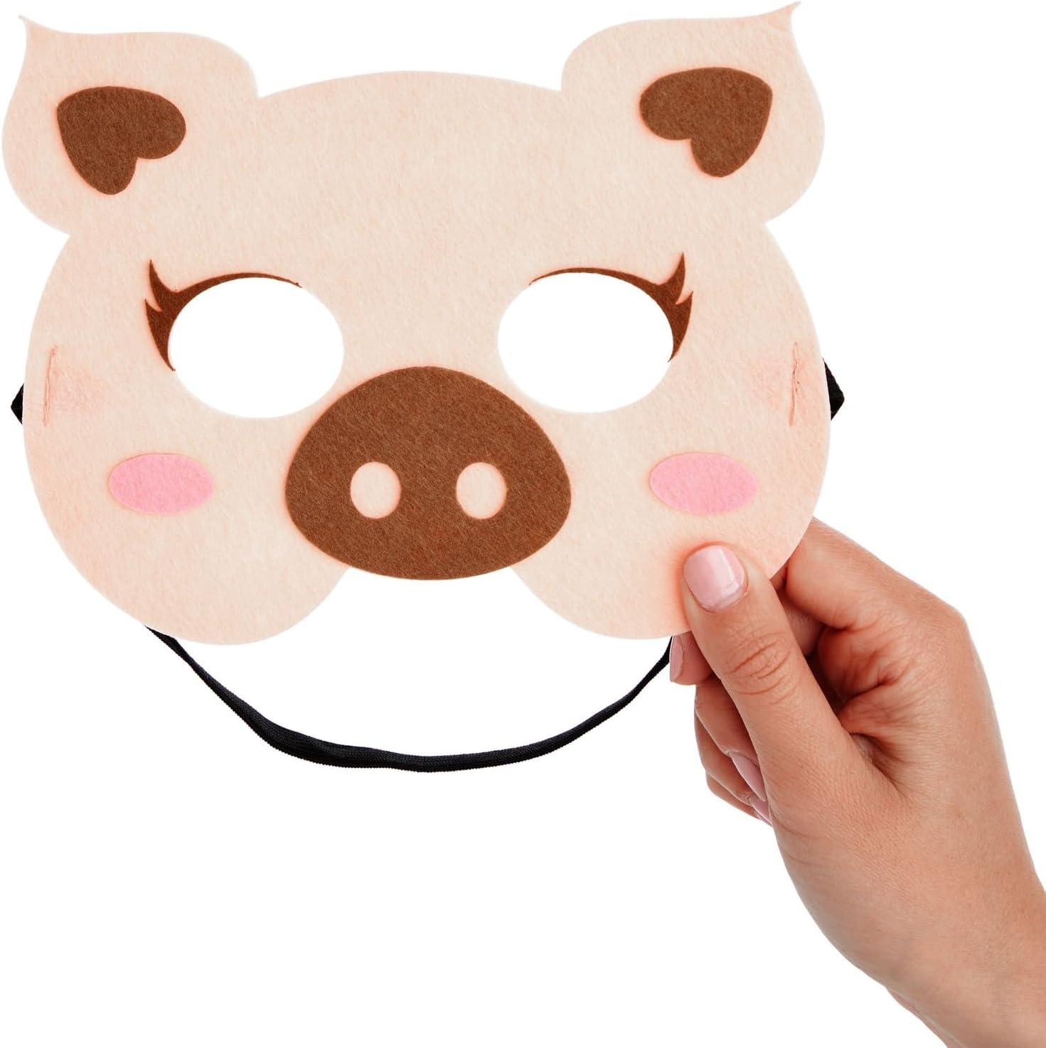 BLUE PANDA 12 Pack Felt Animal Masks for Kids, Jungle Safari Party Favors for Birthday (7x7.2 in) - Image 4