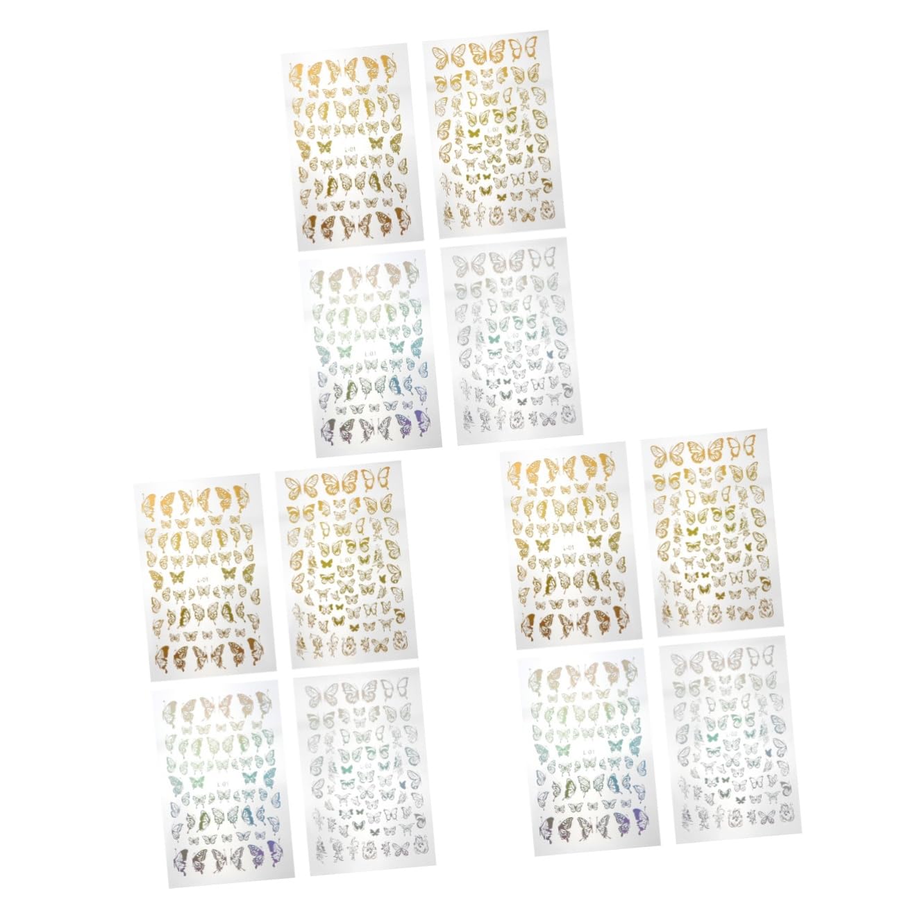 3 Series Pegatinas Calcomanías Para Decoración De Diy Para Manicura Y Fiestas 12 Hojas*3