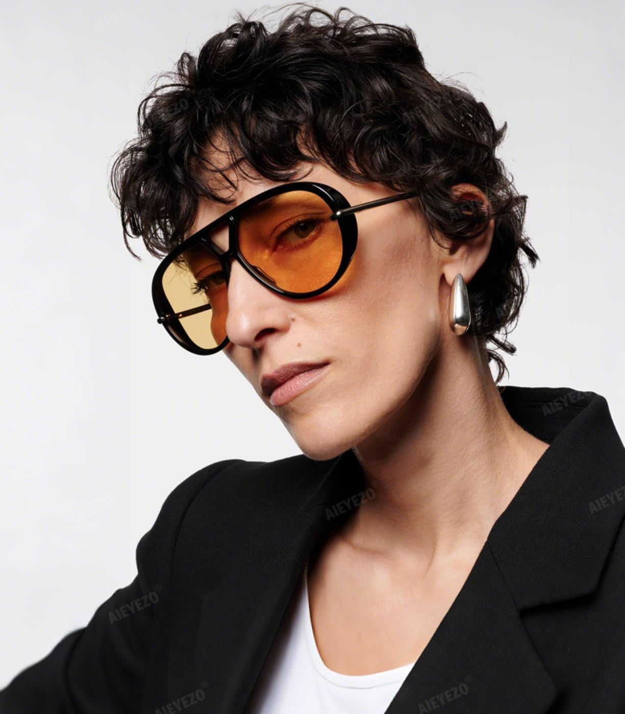 AIEYEZO Oversized Aviator Sunglasses Women Men Fashion Retro Big Frame Sun Glasses Designer Ladies Shades - Image 2