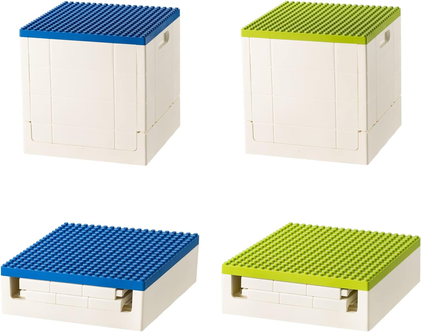 SHIMOYAMA Folding Duplo Storage Box, 2 Pack, 25L Storage