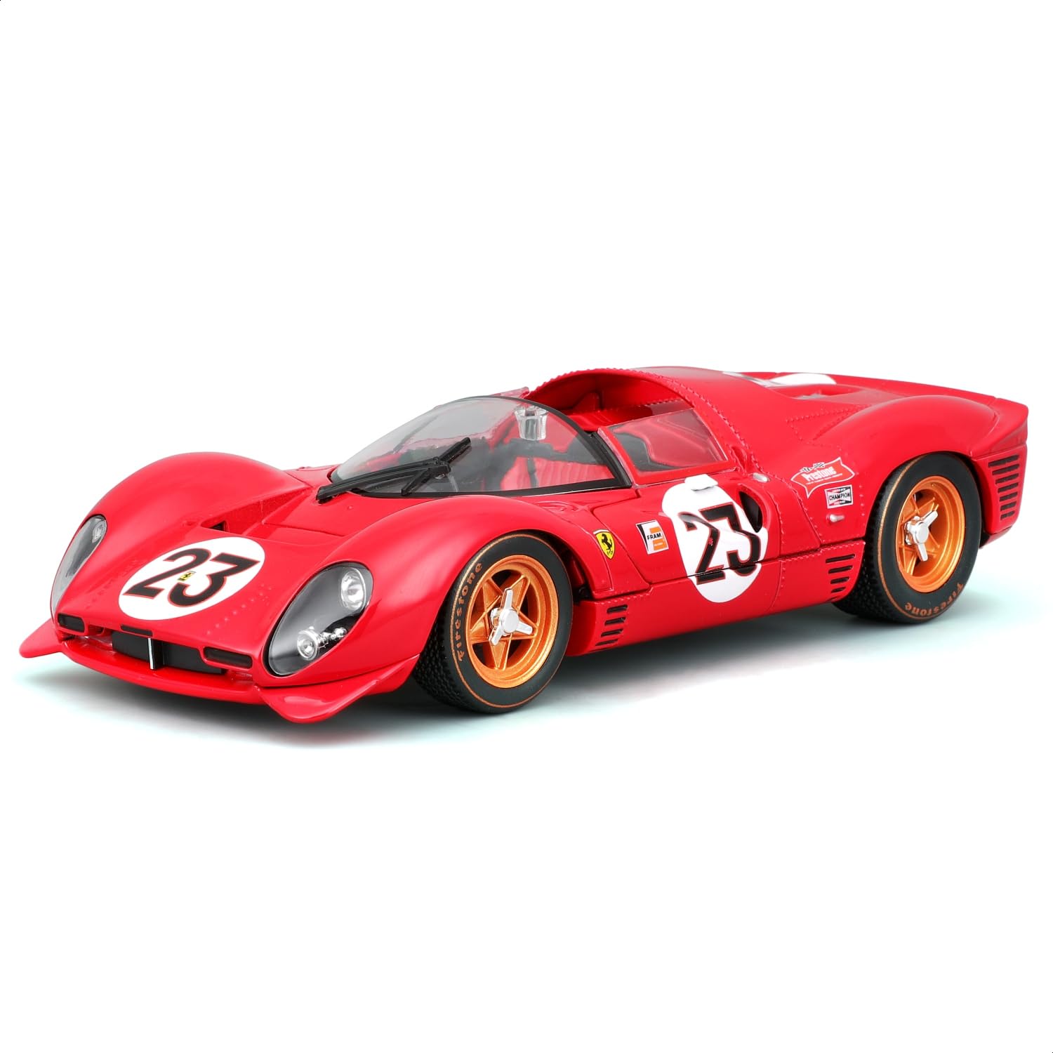 Bburago - Ferrari 330 P4 Daytona 1967, 1:24 Scale Diecast Car, Detailed Replica with Opening Doors, Endurance Racing Icon, Officially Licensed by Ferrari, Recommended Age 14+ Years