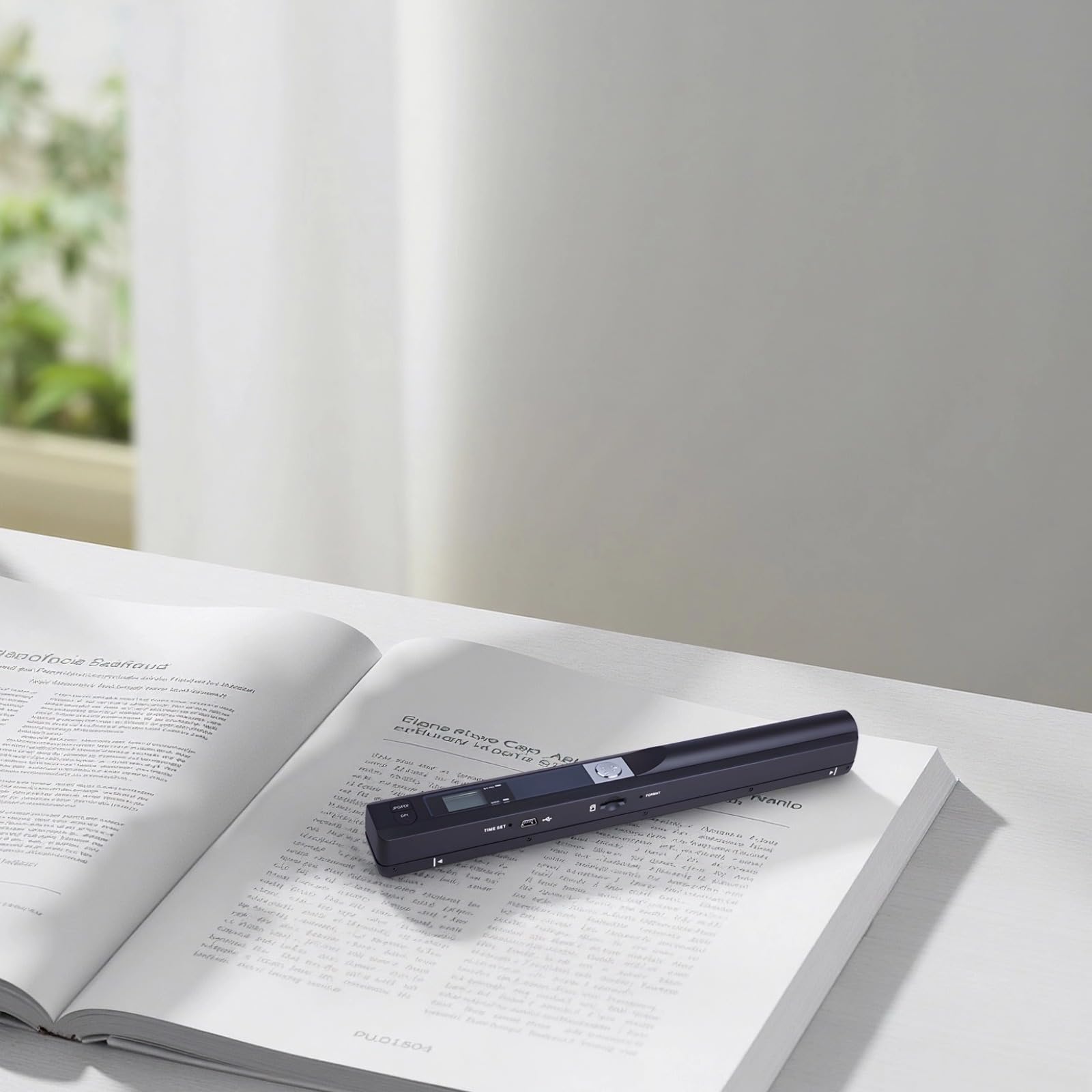Scanner portatile, portatile, risoluzione superiore 900 DPI, documenti A4, foto, lettore di libri, JPEG/PDF, leggero, scheda di memoria da 16 GB inclusa per ufficio e casa