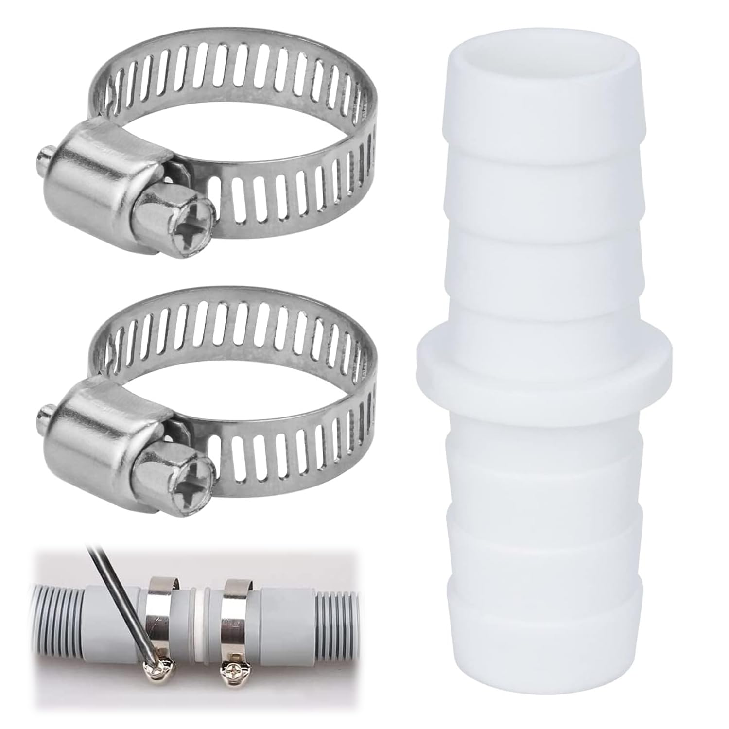 Washing Machine Waste Pipe Connector - 110810 Leak-Proof Hose to Hose Joiner for Efficient Water Waste Management in Kitchens, Bathrooms, and More