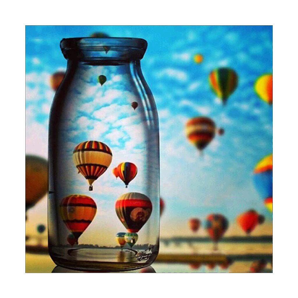 Diamond Painting Kits for Adults,Hot air Balloon Kitchen Decor Rhinestone Embroidery Cross Stitch Kits Supply Arts Craft Canvas Wall Decor Stickers Home Decor 12x12 inches