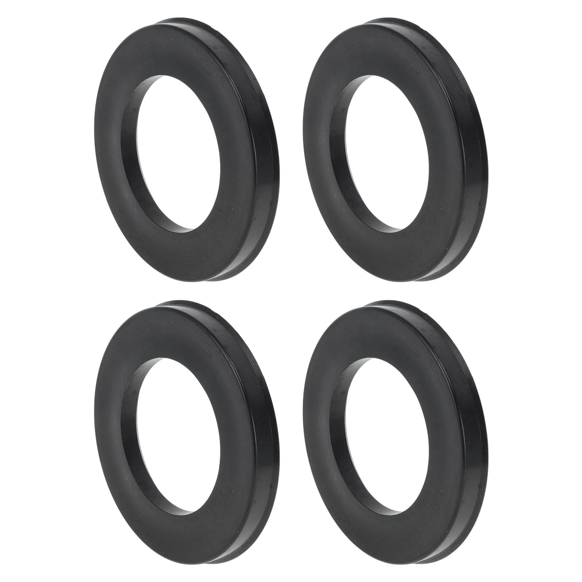 Anneaux de centrage 93.1mm-58.6mm en polycarbonate noir Car Bole pour moyeu de roue, 4 pièces