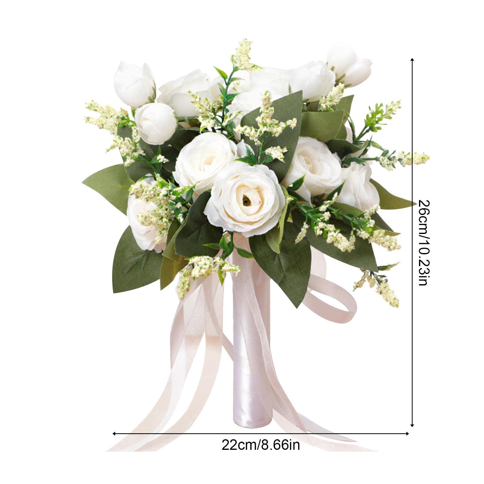 Amazon.co.jp: 1/4 人工ローズブーケ - 花嫁が持っている花