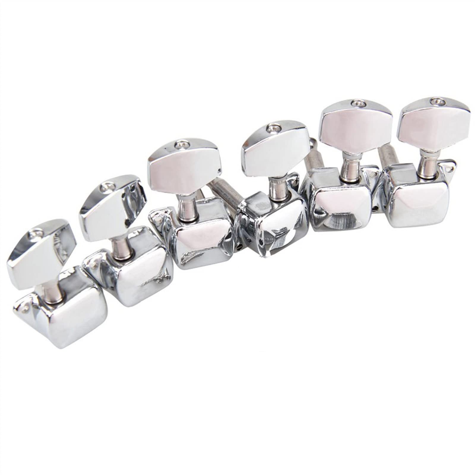 Tuner Mechaniken Knöpfe 6 PCs Gitarren-Tuning-PEGs Halb Gelegene Linke Rechte Tunermaschinenköpfe Für Gitarrenteile