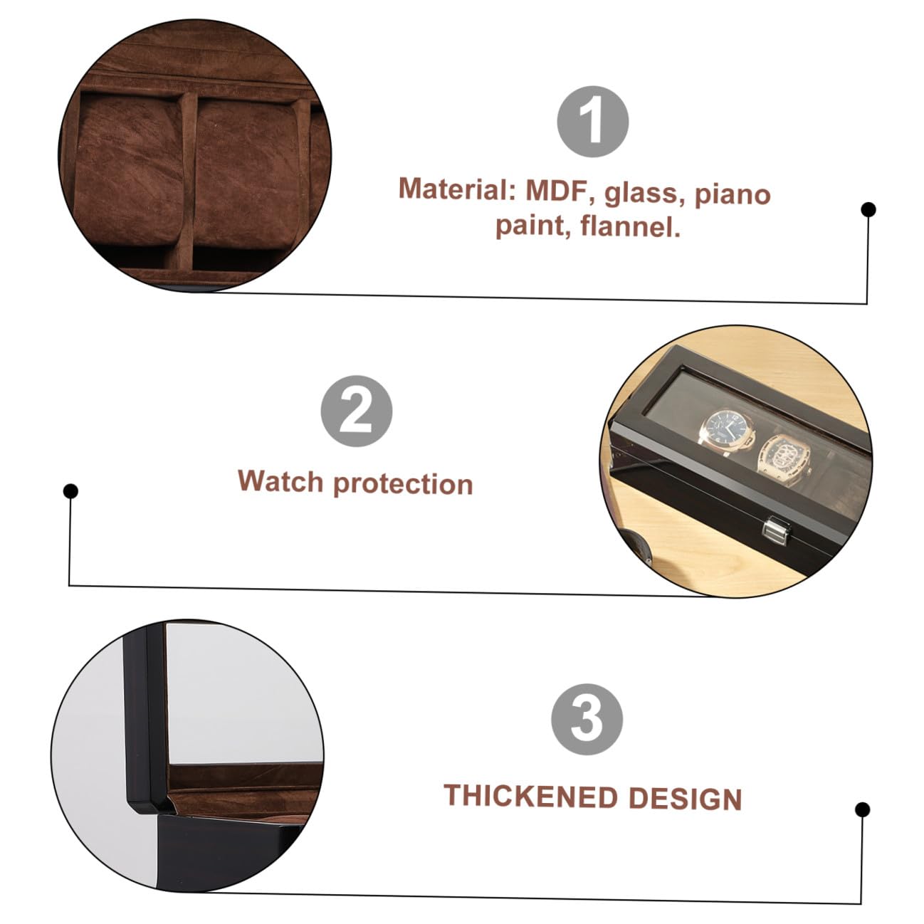Boîte De Rangement Pour Montres Coffret à Bijoux Écrin De Présentation Pour Montres Et Accessoires