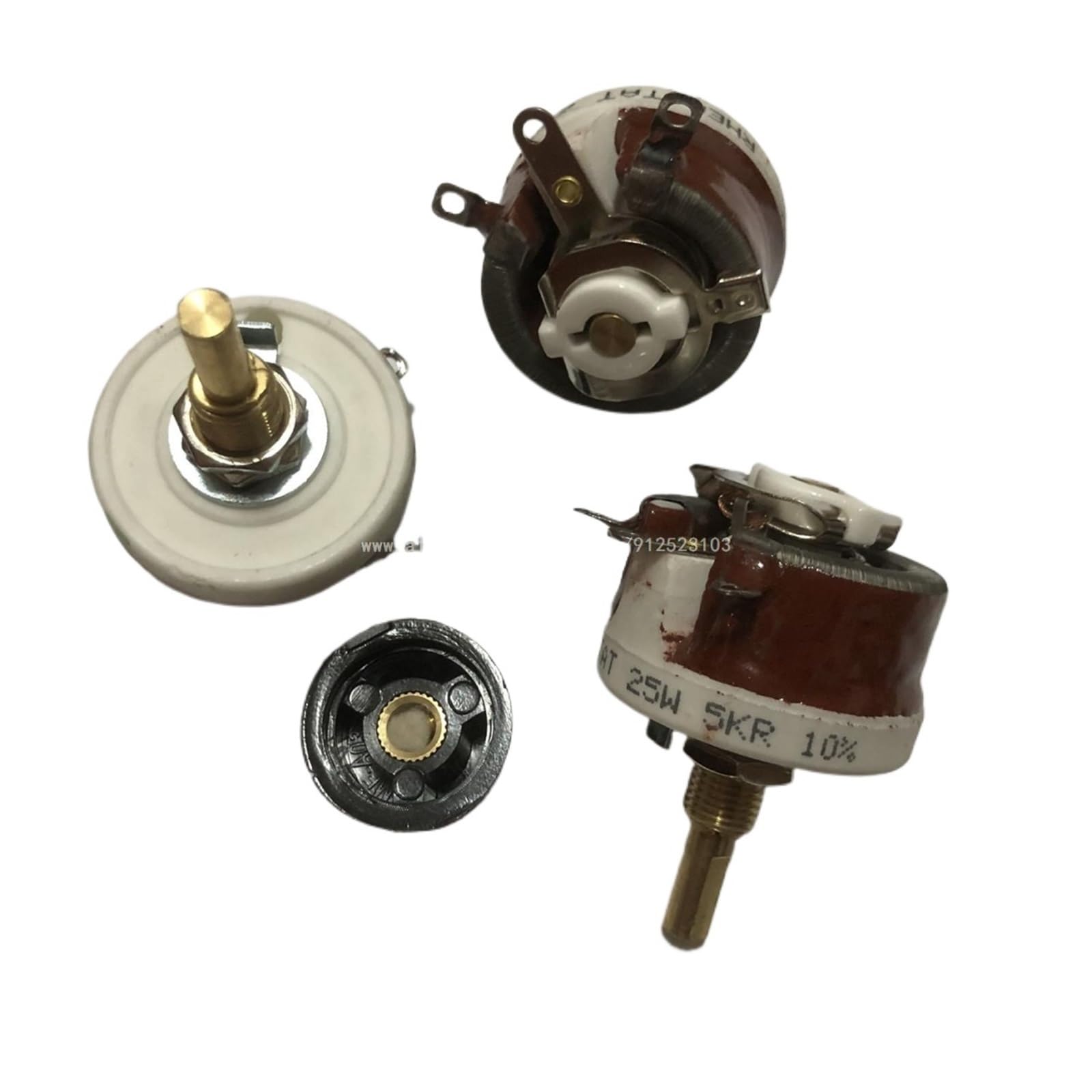 1 pz 25W 50W BC1-50W BC1-25W BC1 Potenziometro a filo avvolto ad alta potenza, reostato rotante, resistore variabile ceramico a disco(30R,50W)