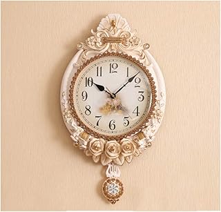 Plum Open Zegar ścienny 45 cm zegar ścienny retro zegar ścienny salon sypialnia cichy zegar obrotowy (kolor: B)