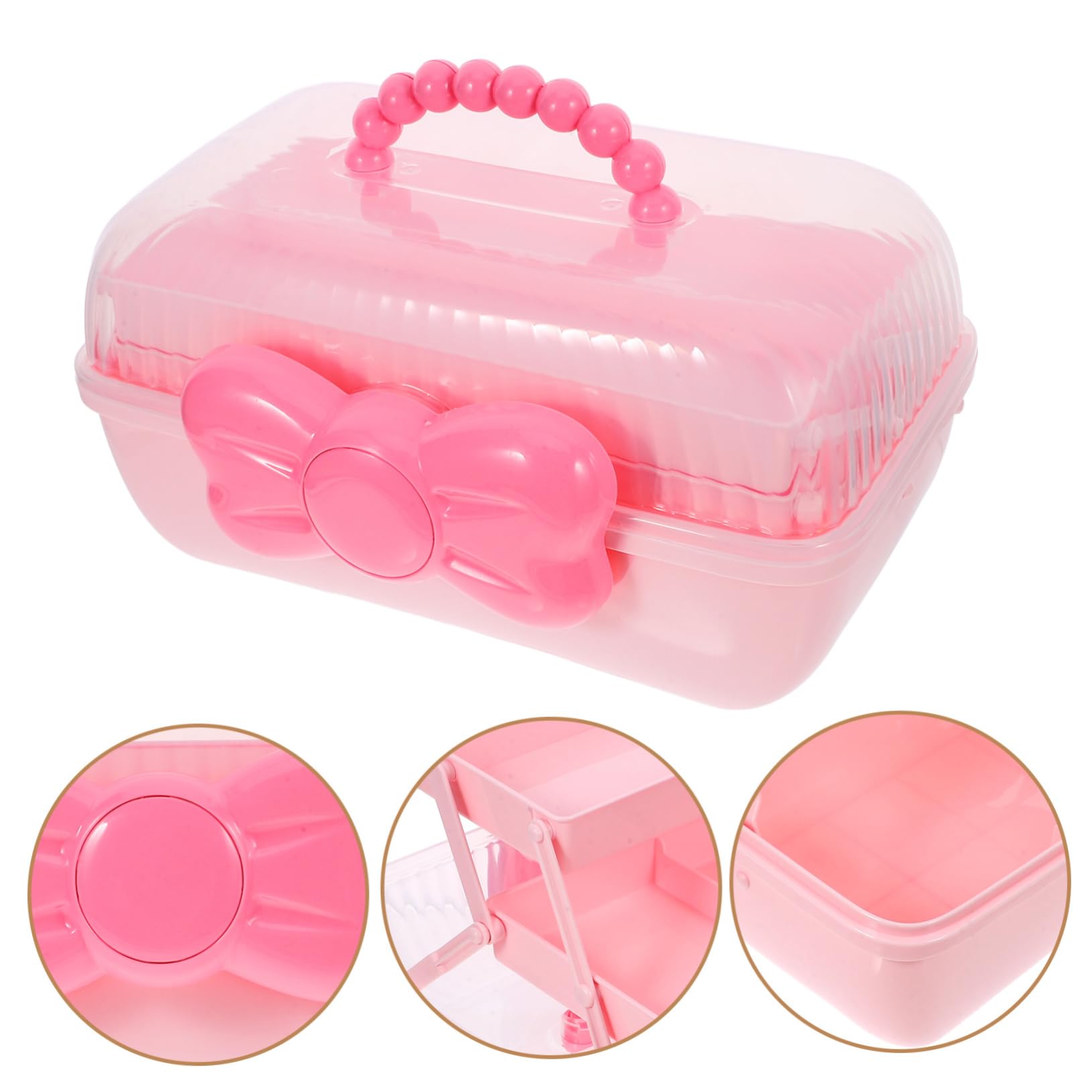 IMIKEYA Aufbewahrungsbox für Haaraccessoires Tragetasche für Schmuck Schreibtisch-organizer Platz für Haarschmuck Reisegeeignet Haltbares Material Ordnung für Schminktisch