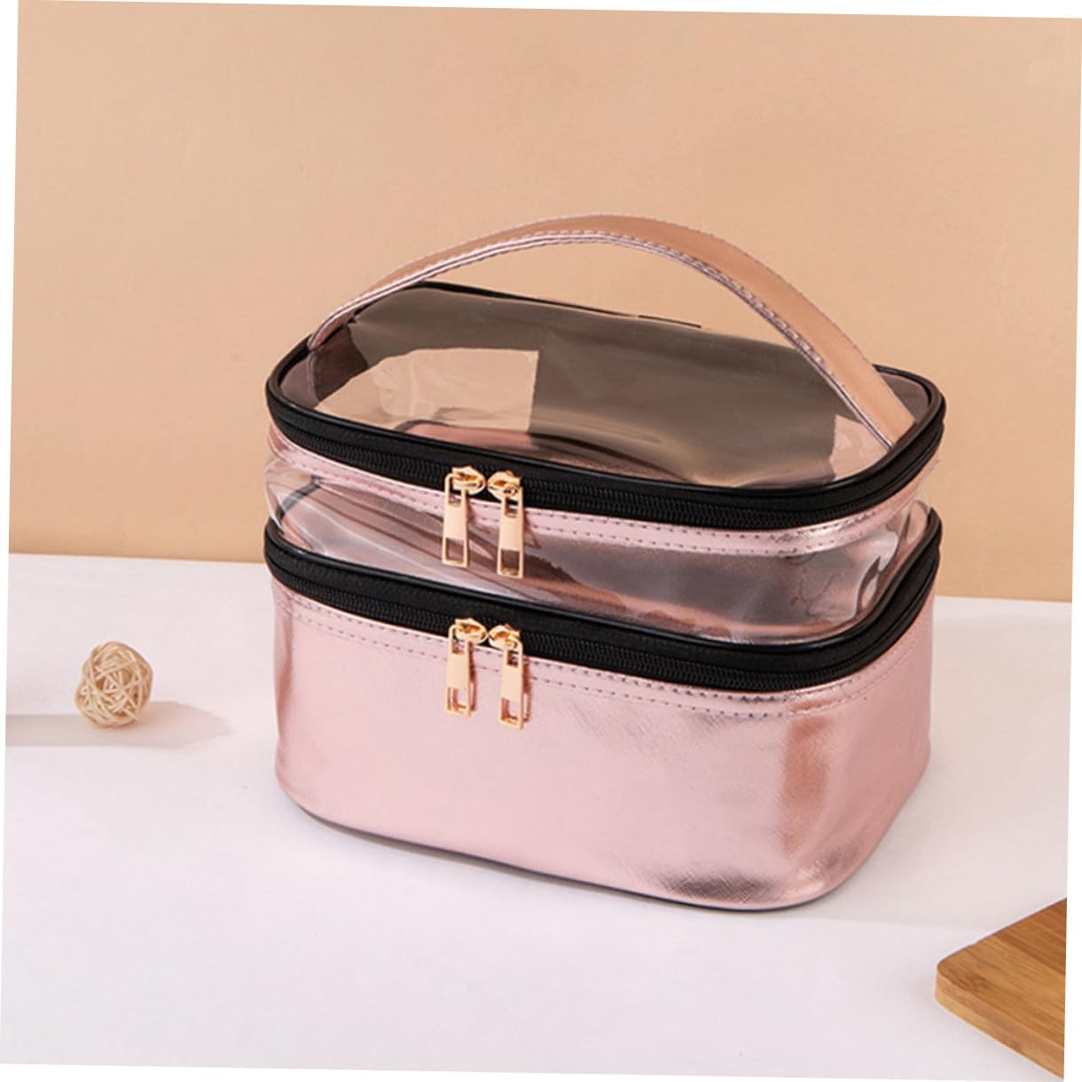 Beaupretty Neceser De Viaje Compacto con Múltiples Compartimentos Organizador De Maquillaje Y Diseño Resistente.