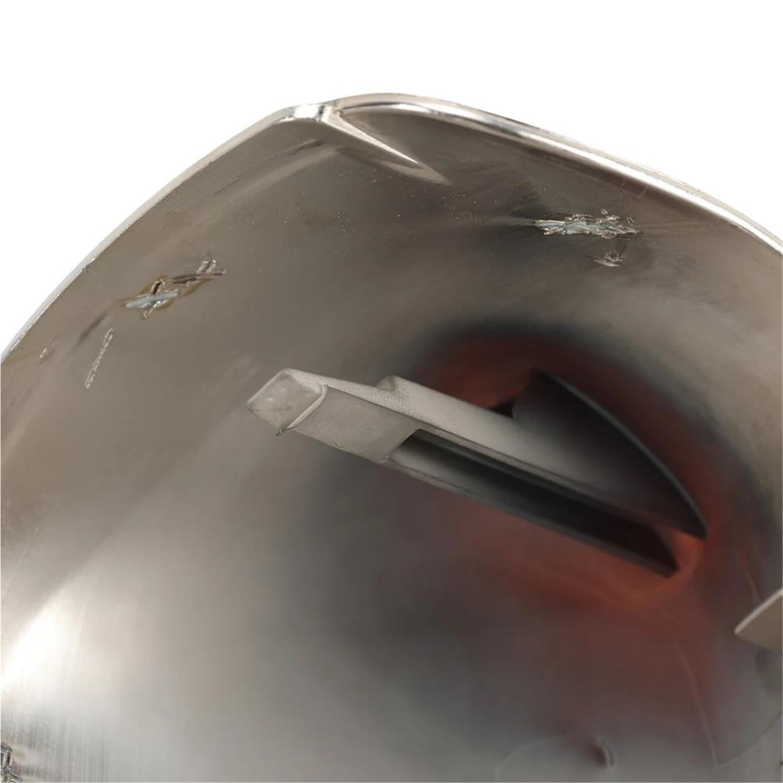 Cache Rétroviseur Couvercle Rétroviseur Chromé Avec Aile À Boucle, Accessoires Voiture Latéral Pour Fiat Pour 500 2007 – 2024 Coque Rétroviseur(1pc left)