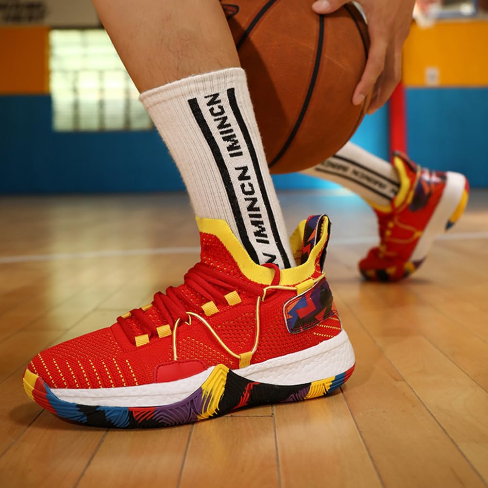Męskie buty do koszykówki, buty sportowe, amortyzujące wstrząsy, oddychające, do koszykówki, męskie, lekkie buty sportowe, do biegania, antypoślizgowe, sportowe sneakersy, bsk f26, 44 EU