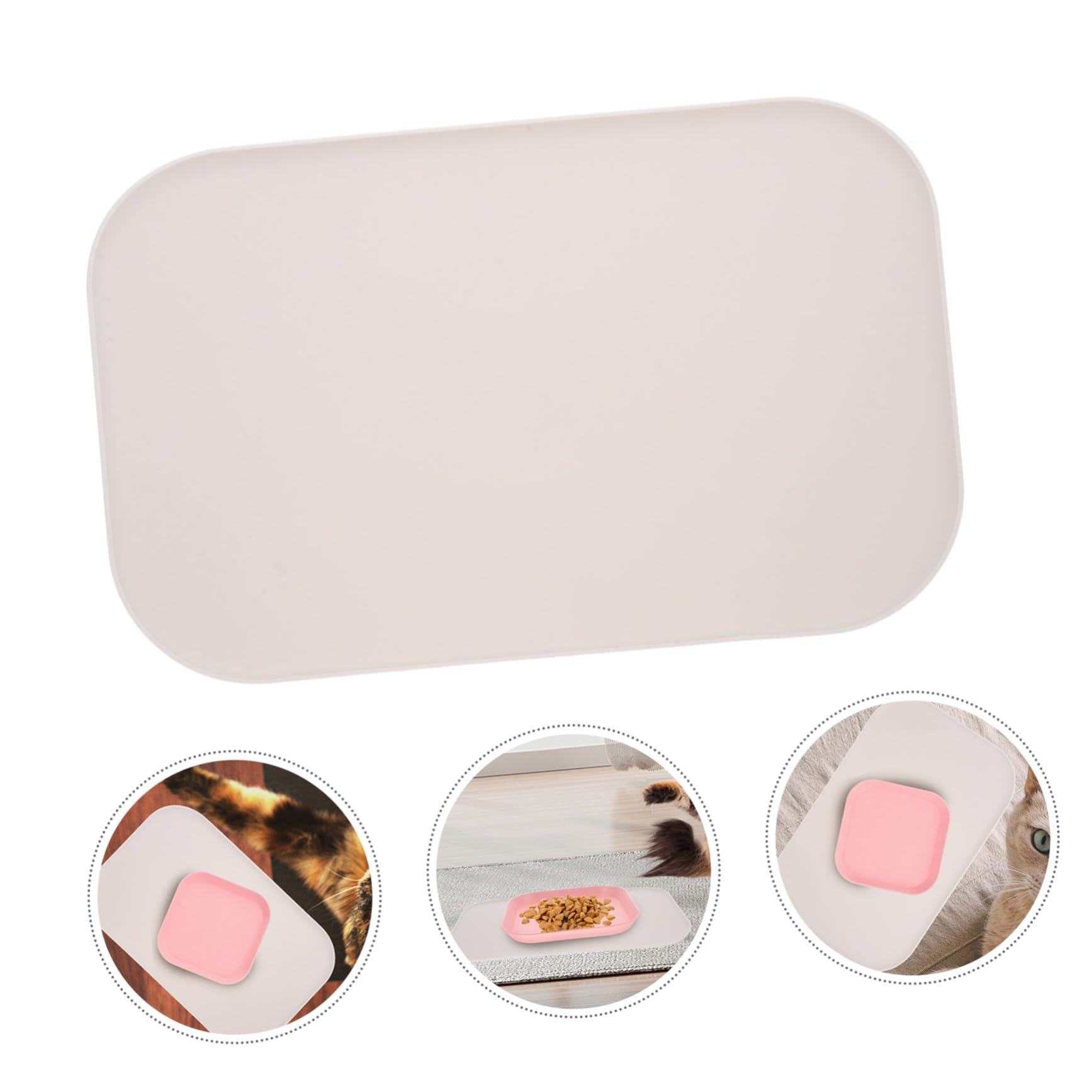 Supvox 4stücke Pet Feeding Mat Mit Erhöhtem Wasserdichtem Praktische Futtermatte Für Katzen Und Hunde Für Fressnäpfe Leicht Zu Reinigen Kleine