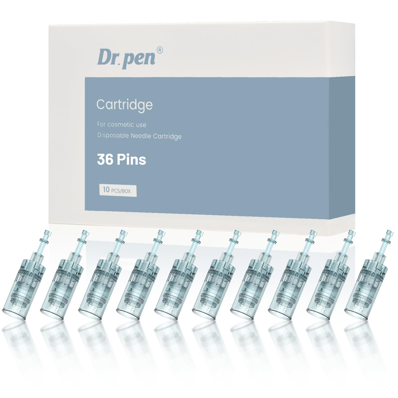 Dr. Pen M8/M7S Aiguilles Microneedling – Originales, 36 Pin pour cicatrices d’acné, creux, cicatrices et vergetures 10 PCS | Cartouches de Remplacement pour Cicatrices d'Acné, Creux, Cicatrices et Vergetures, 10 Pièces, Usage Professionnel Dermapen
